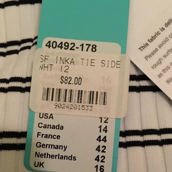 Seafolly Australia Inka Tie Side Bottom Stripes 12 - Picture 4 of 6